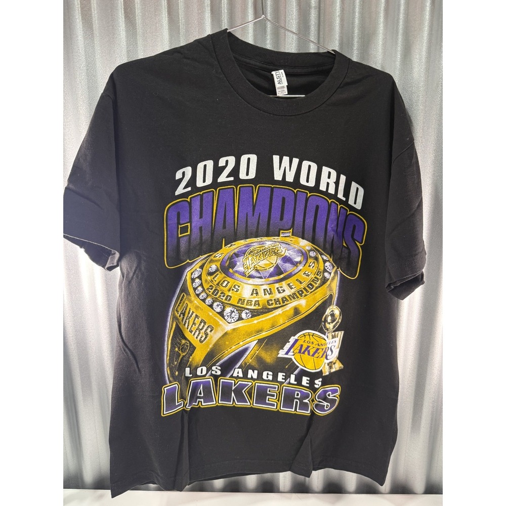 Los Angeles Lakers 2020 World Champions T-Shirt Black Men's Size L